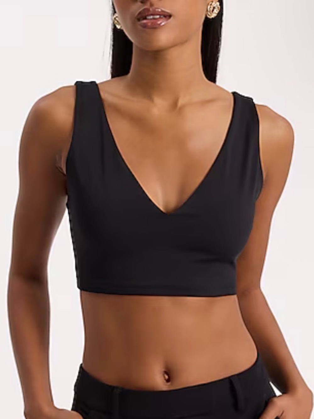 Express Body Contour V-neck Crop Top